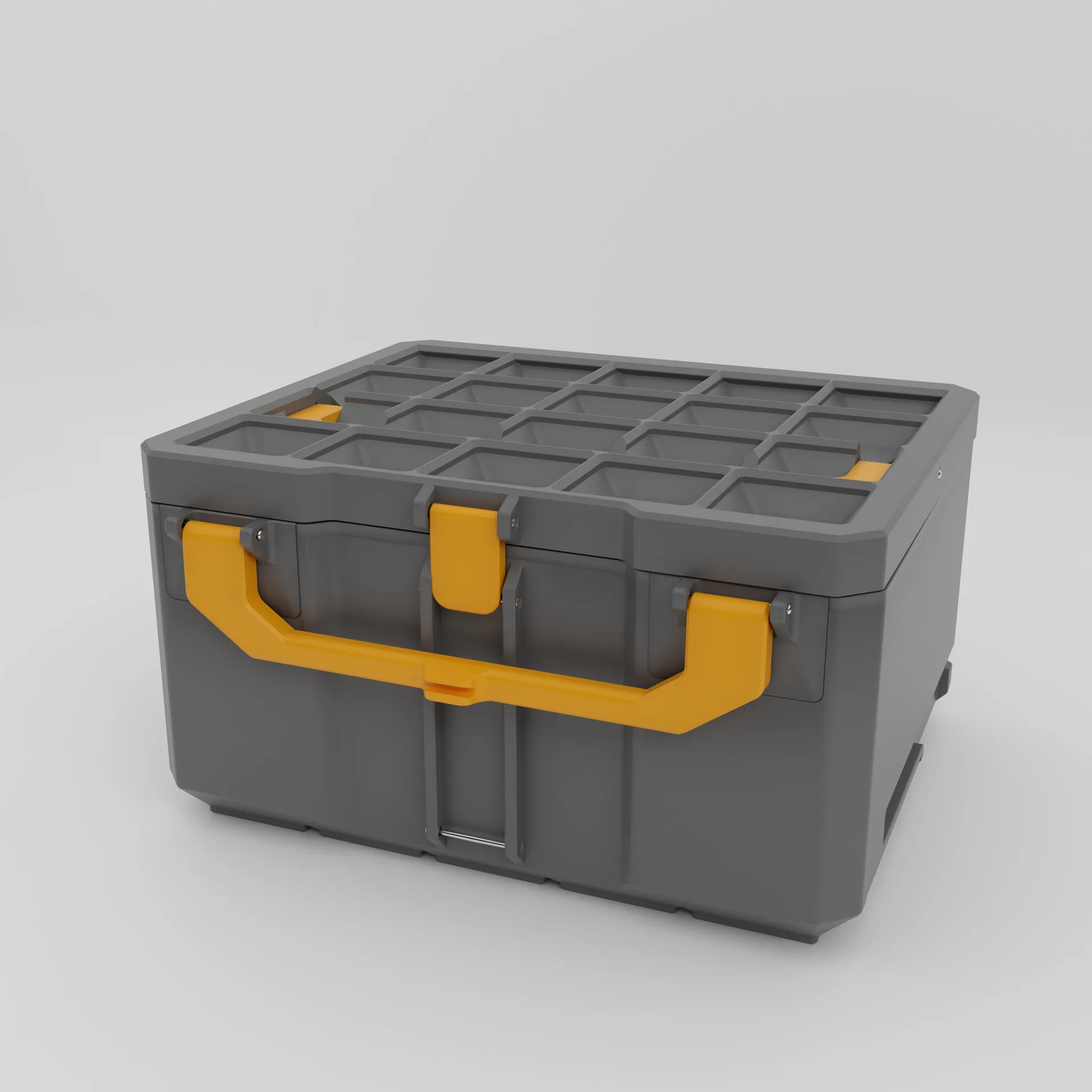 Graphite Modular Gridfinity-Compatible 5x4 15U Stackable Storage Box image 2